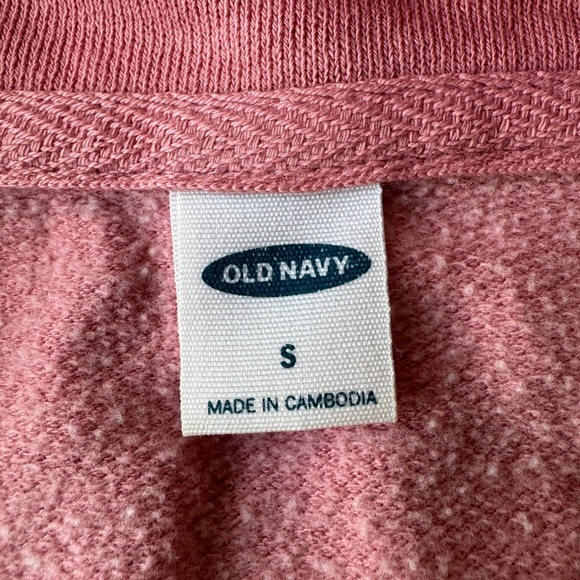 Old Navy pink and white tie dye quarter zip sweatshirt - Picture 5 of 8